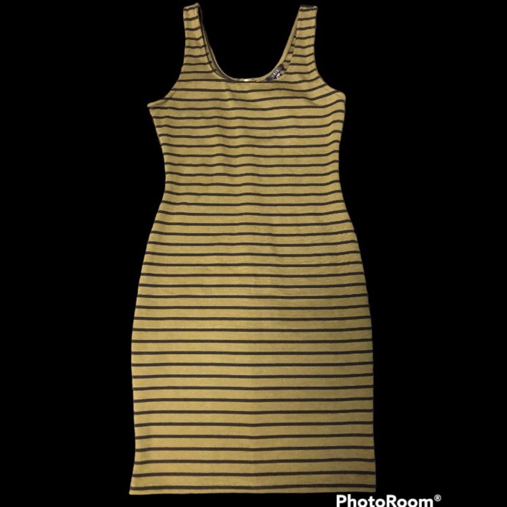 NWT Green and Black stripped dress Size L